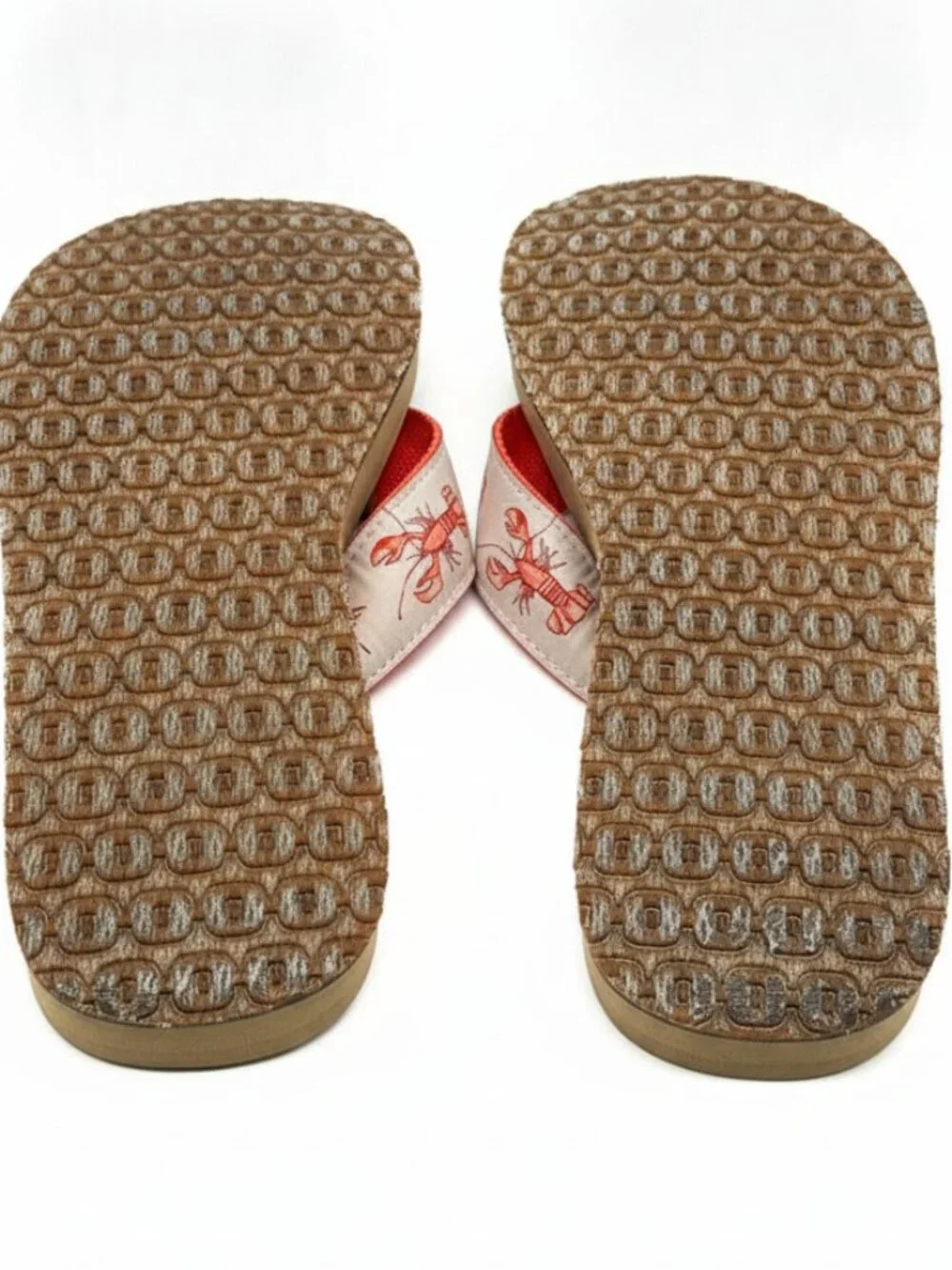 L.L.Bean x Sara Fitz Maine Isle Lobster Flip-Flops Size 10